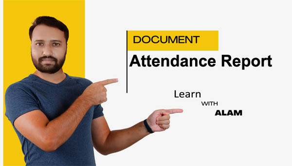 Attendance Report Excel Template