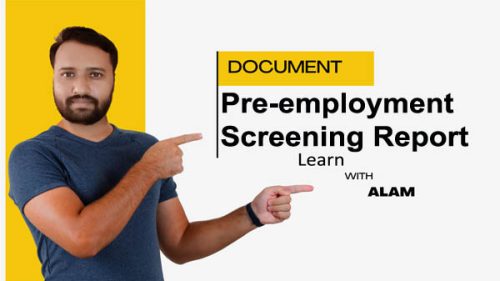 Pre-Employment Screening Report Template