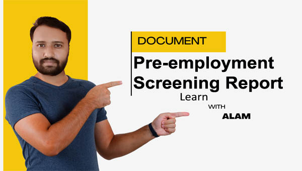 Pre-Employment Screening Report Template