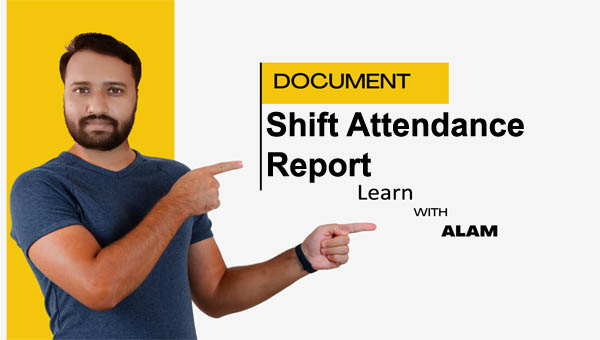 Shift Attendance Report Excel Template
